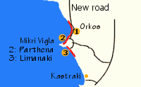Naxos Map Orkos and Mikri Vigla